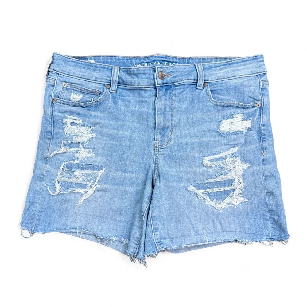 American Eagle Light Blue distressed Jean Shorts